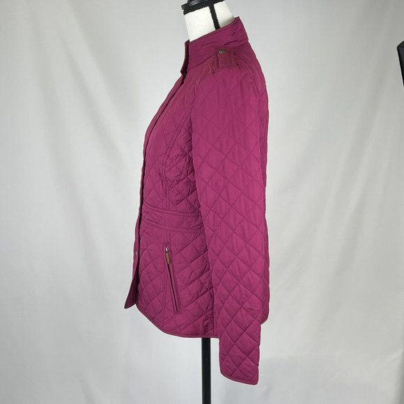 Talbots Lightweight Quilted Raspberry Color Jacket, Size XS - Picture 3 of 7